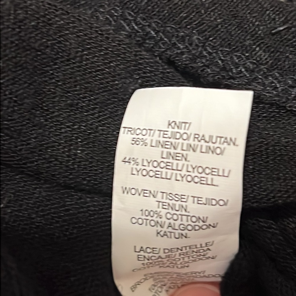 Lucky Brand Black Sleeveless Tank Top with Graphic Asymmetrical Design - Picture 10 of 11
